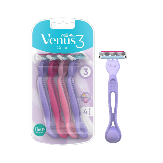 Gillette Venus Simply 3 Disposable Razors For Women - 4Pcs - Medaid