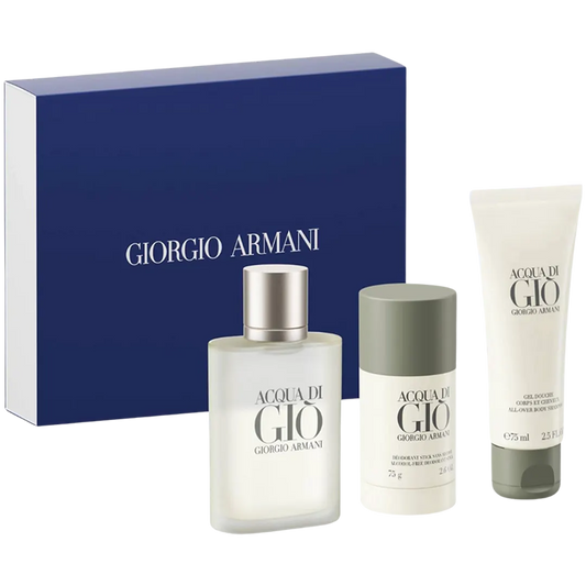 Giorgio Armani Acqua Di Gio Eau De Toilette Men's Gift Set - 3Pcs - Medaid