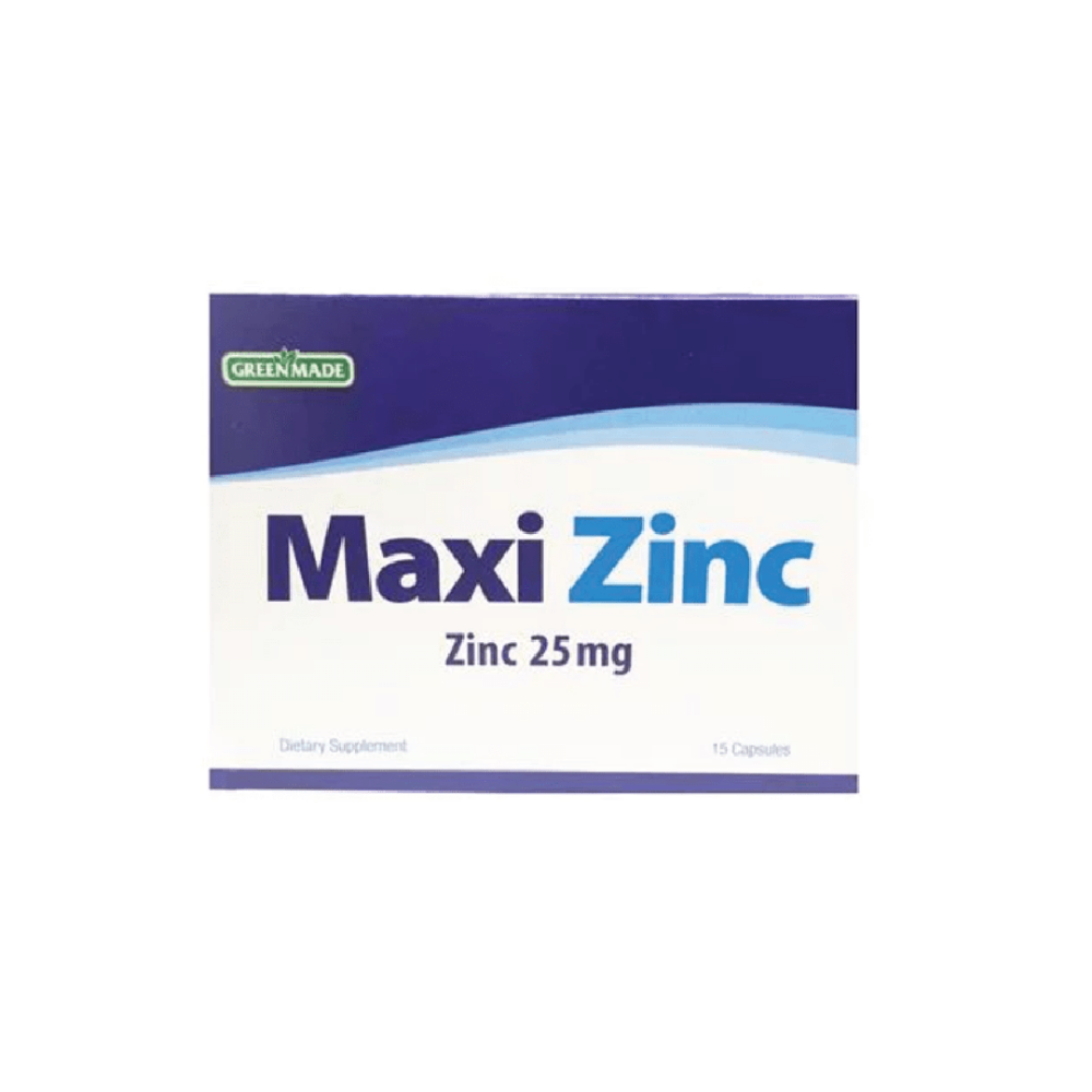 Green Made Maxi Zinc 25 mg - 15 Capsules - Medaid