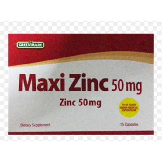 Green Made Maxi Zinc 50 mg - 15 Capsules - Medaid