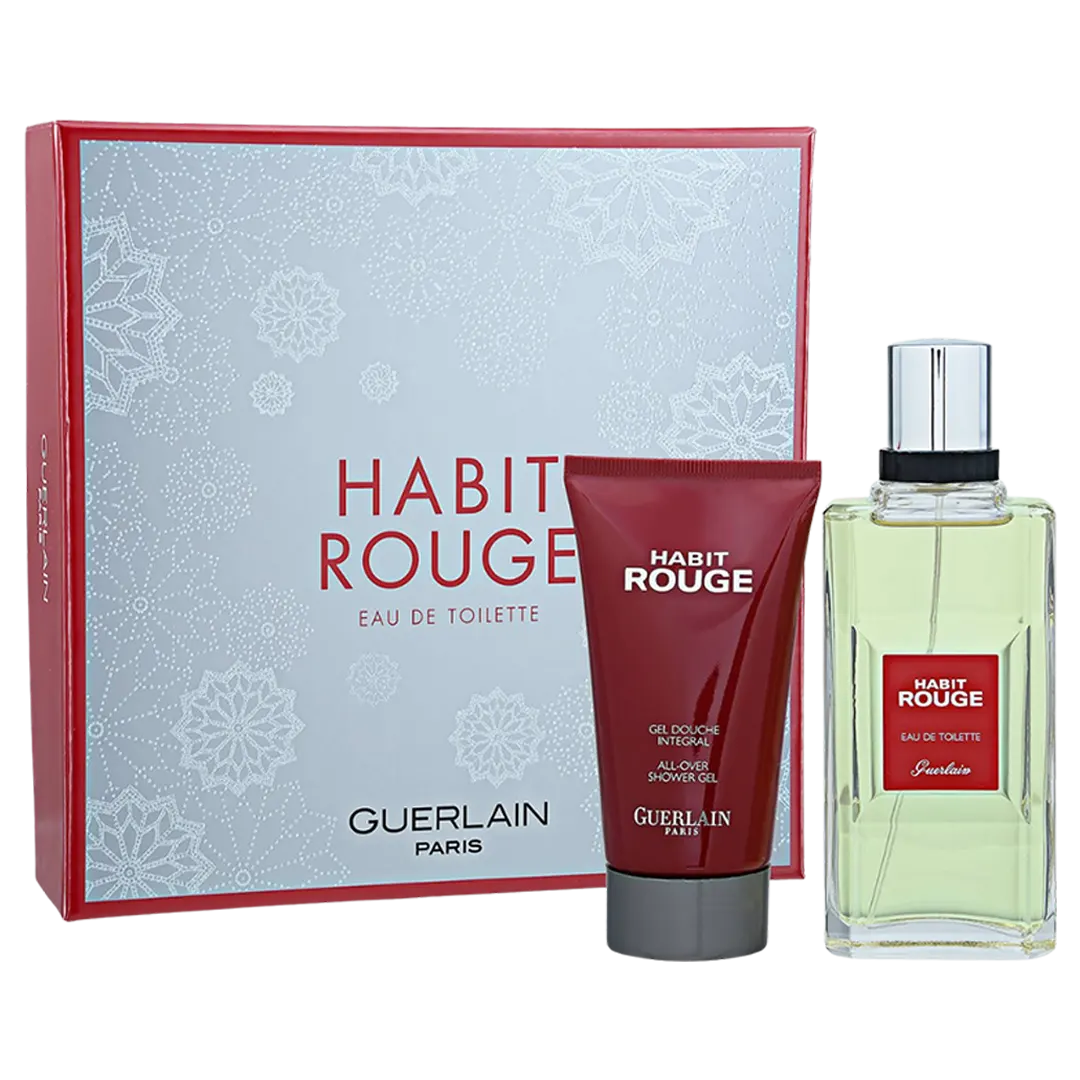 Guerlain Habit Rouge Eau De Toilette Men's Gift Set - 2Pcs - Medaid