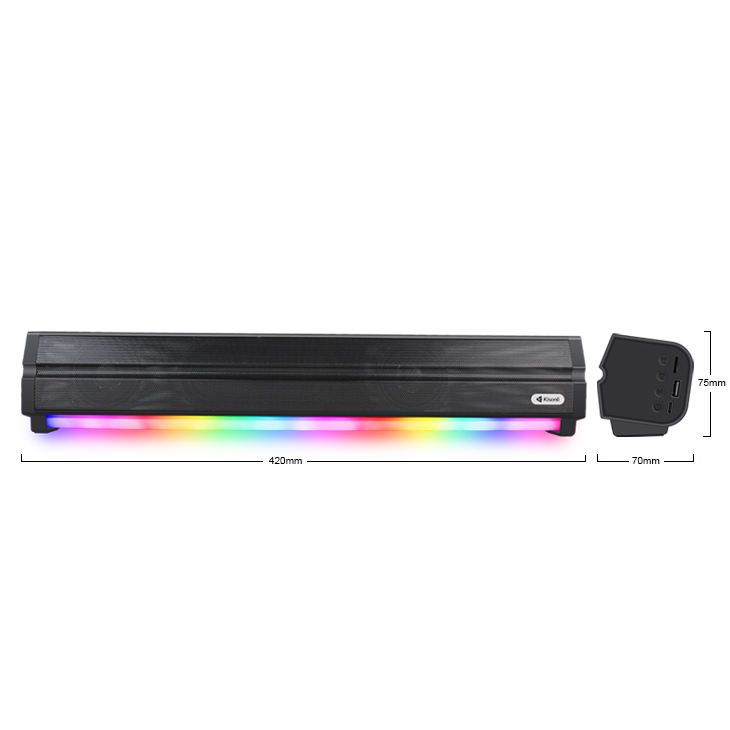 Kisonli LED-802 RGB Wireless Bluetooth Speaker 5.3 Retro Sound bar - Medaid International