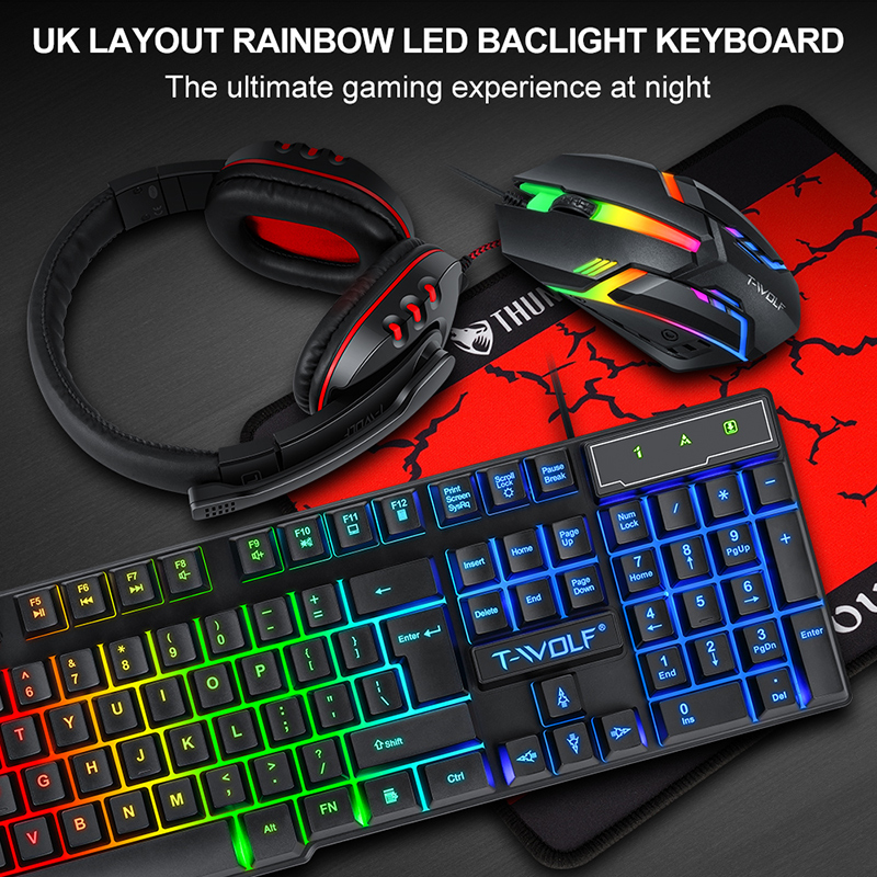 4 in 1 Gaming Combo ( Keyboard - headset - mousepad - mouse ) - Medaid International