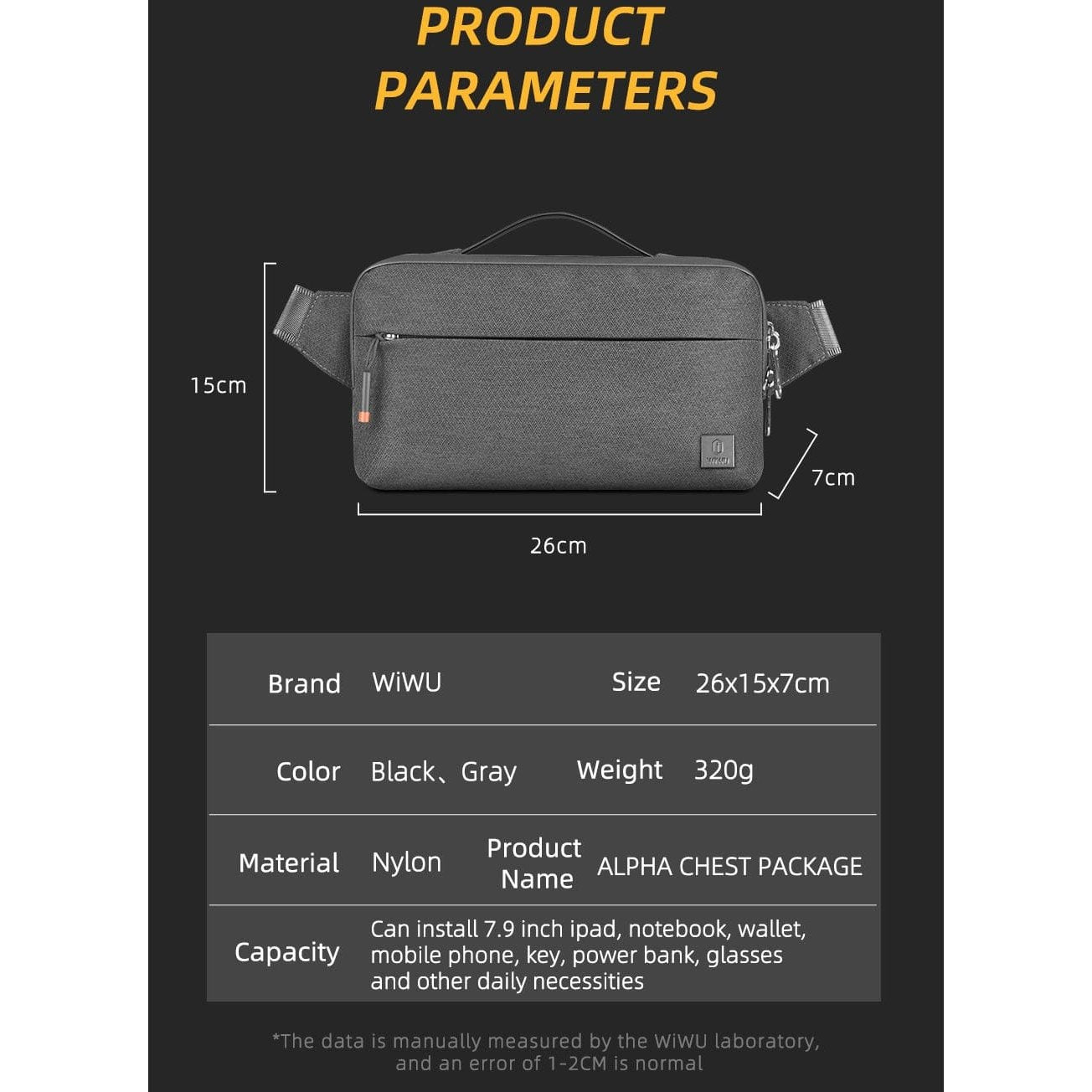 WIWU Alpha Waist Bag - Medaid International