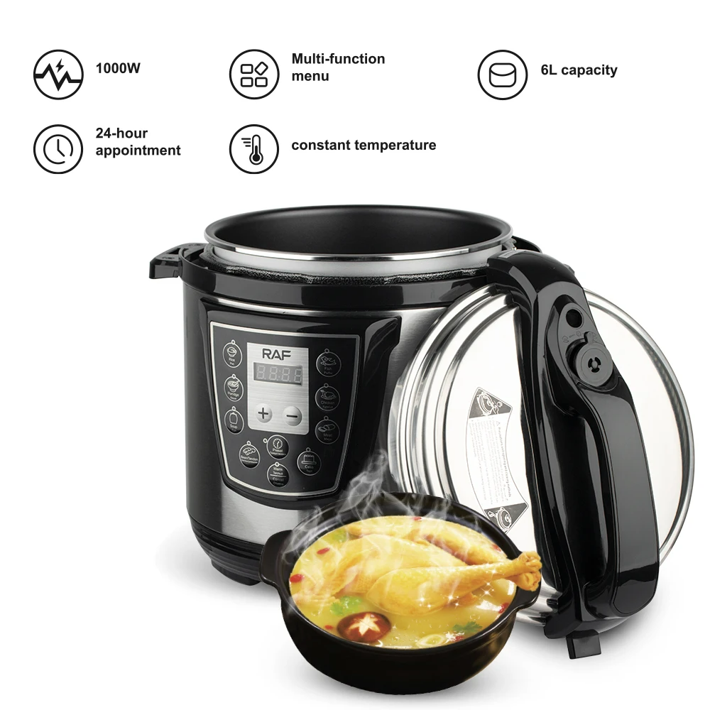 RAF Kitchen Cooking 6L Large Capacity Electrical Pressure Rice Cooker R177 - Medaid International