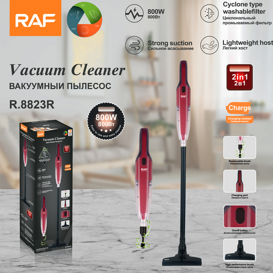RAF Cordless Vacuum Cleaner Lightweight Removable Battery Powerful Suction Rechargeable for Floor R8823R - Medaid International