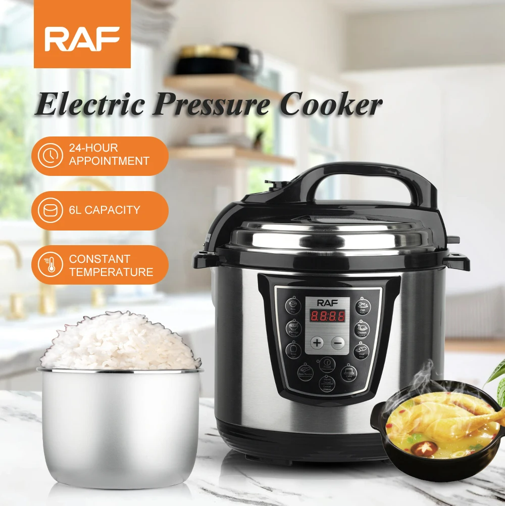 RAF Kitchen Cooking 6L Large Capacity Electrical Pressure Rice Cooker R177 - Medaid International