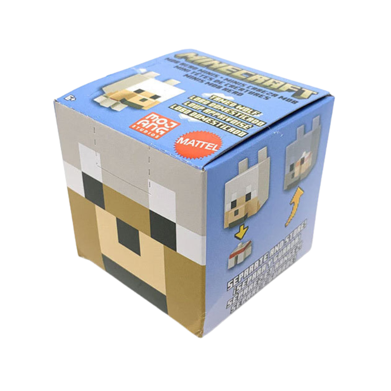 Buy Minecraft Minecraft Minis Mob Head Tamed Wolf Toys by Mattel