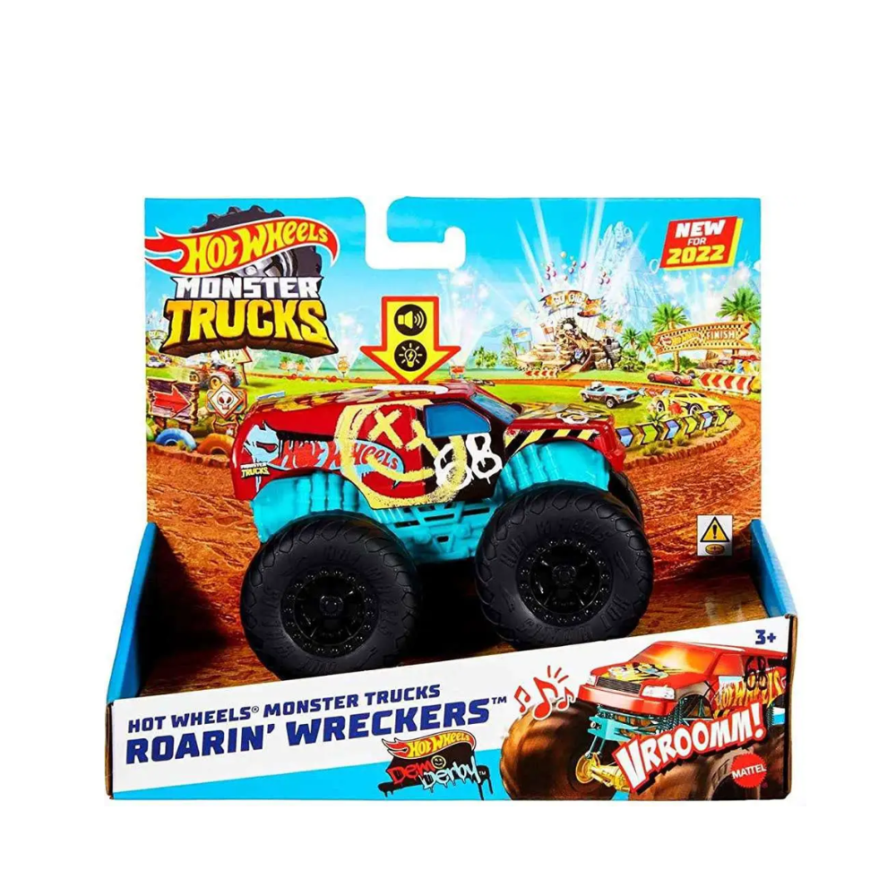 Hot Wheels Monster Trucks 1:43 Lights & Sounds Hero Asst By Mattel - Medaid International