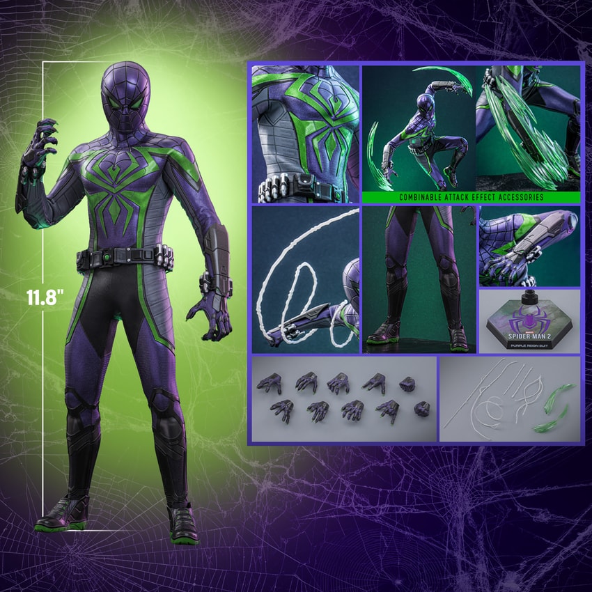 Marvel Spiderman 2 Purple Suit 1/6 Scale Action Figure By Hot Toys - Medaid International