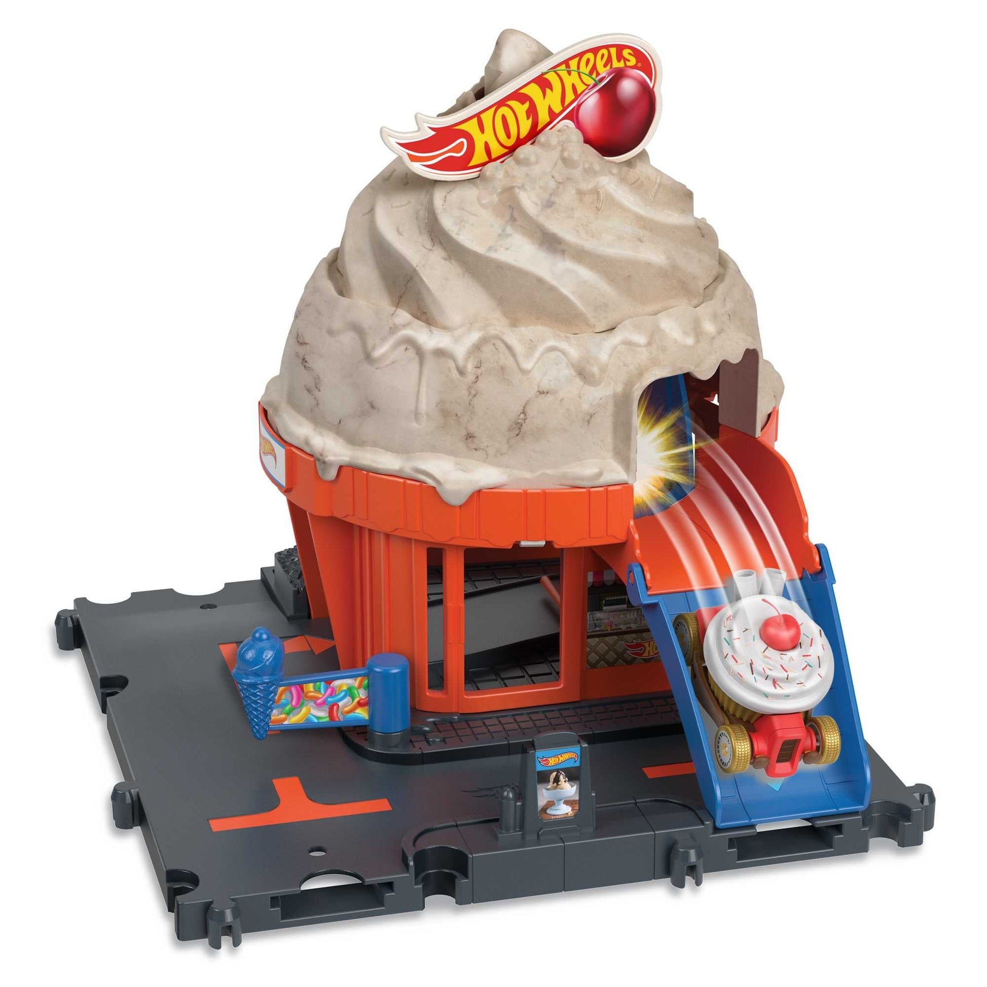 Hot Wheels City Downtown Ice Cream Shop By Mattel - Medaid International