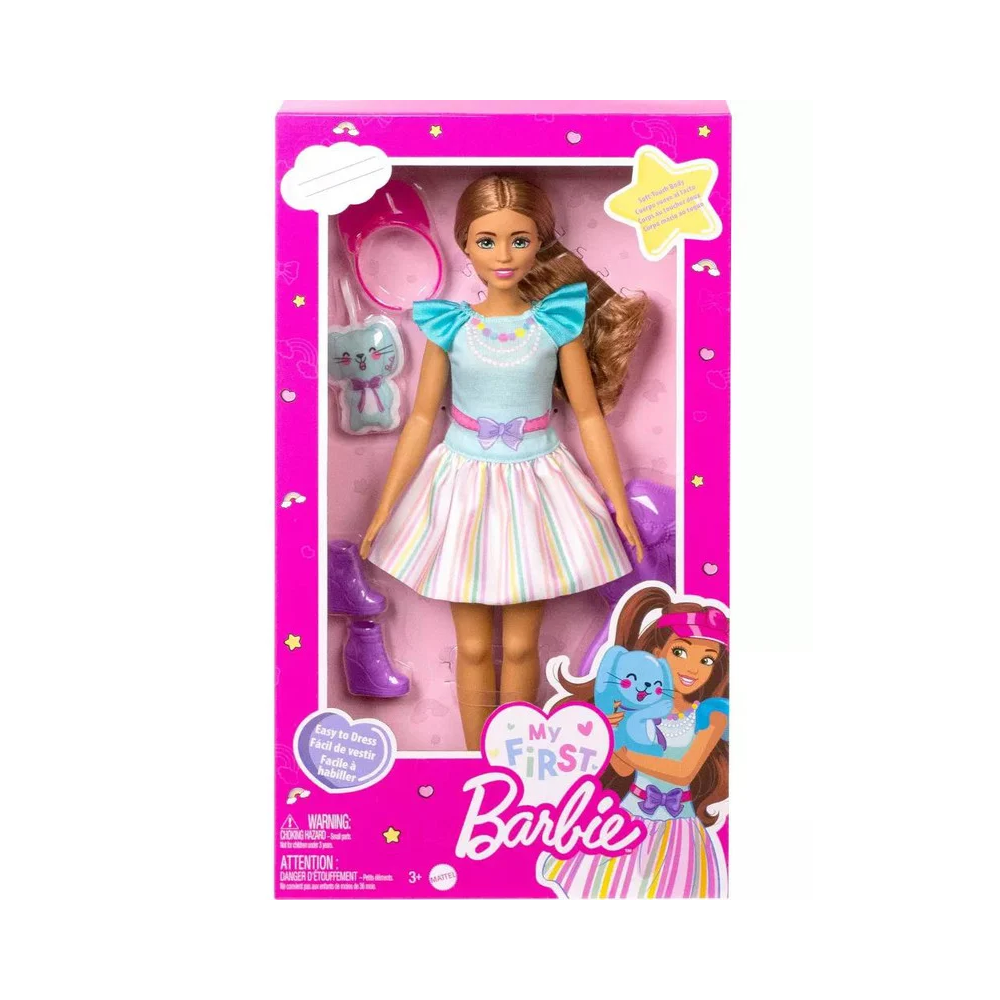 My First Barbie Core Doll - Brunette with Bunny By Mattel - Medaid International