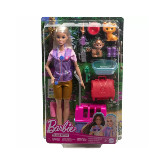 Barbie Animal Rescue & Recover Playset By Mattel - Medaid International