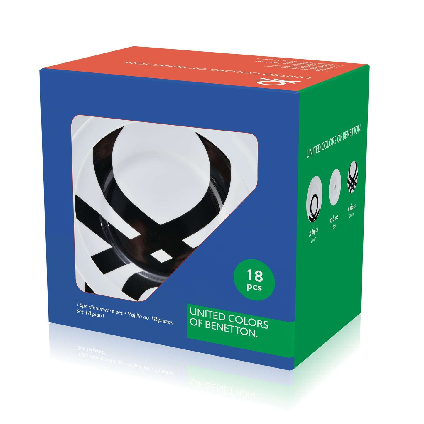 Black&White Collection, Set of 18 Pieces Dinner Set - Medaid International