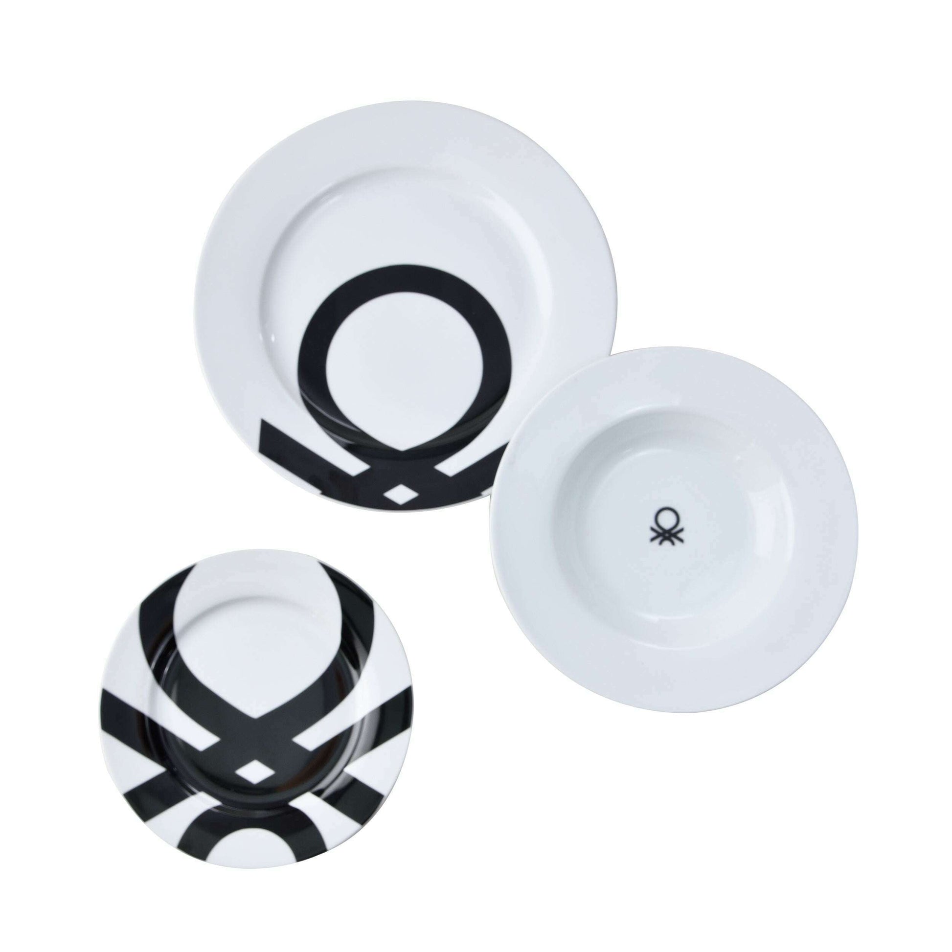 Black&White Collection, Set of 18 Pieces Dinner Set - Medaid International