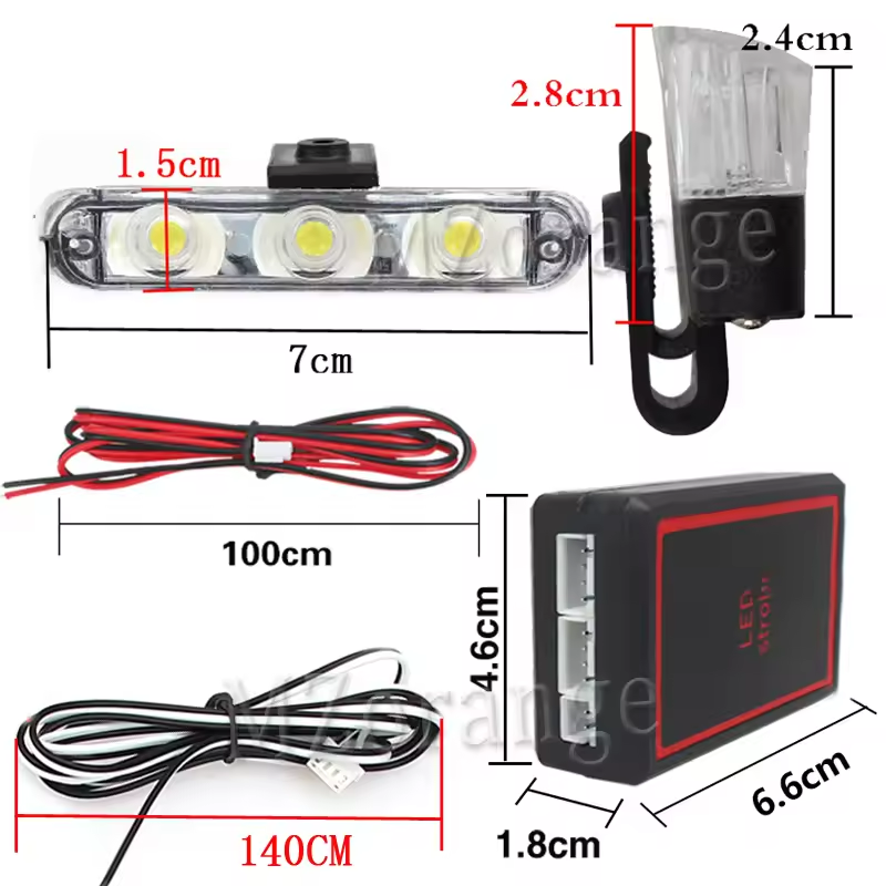LED Police Lights for Car FSO Strobe Light Wireless Remote Ambulance 12V Emergency Warning Flash Strobe Car Accessories - Medaid International
