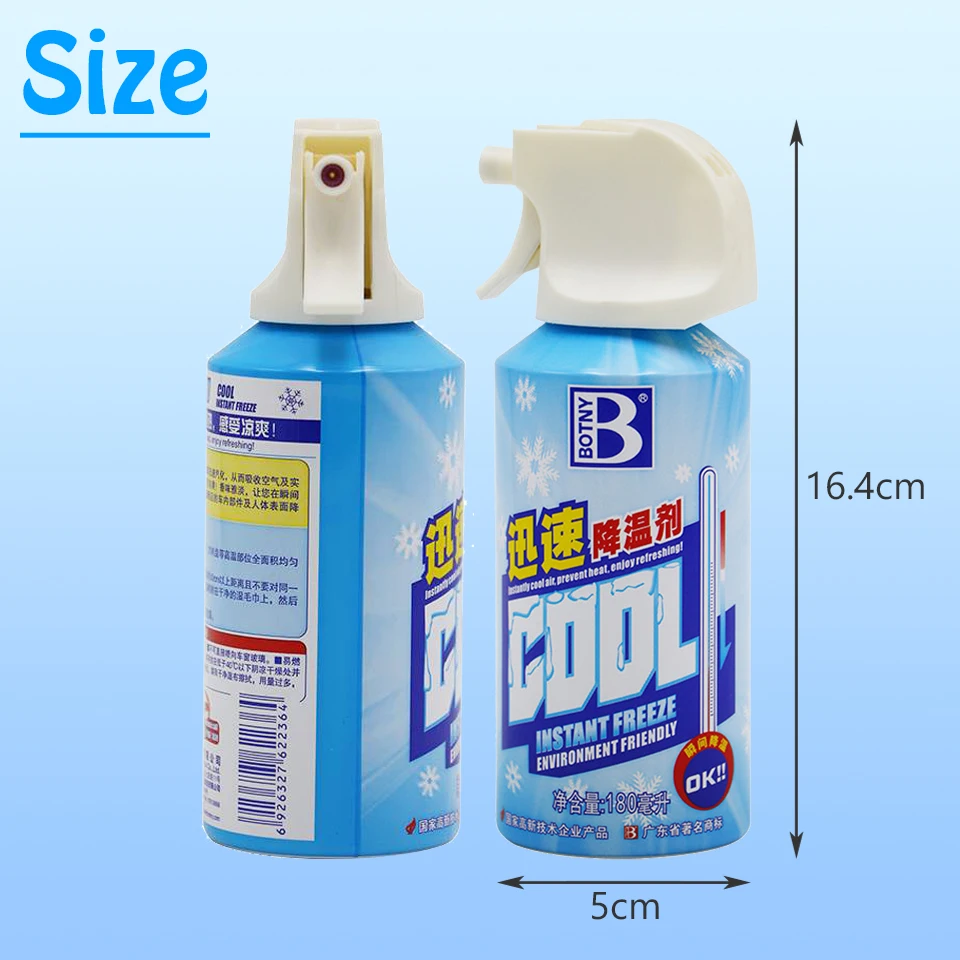 Instant Cooling Spray ‚Äì 180ml Cool Ice Dry Spray, Fast-Acting Car & Body Cooling Mist, Spray for Summer Heat Relief - Medaid International