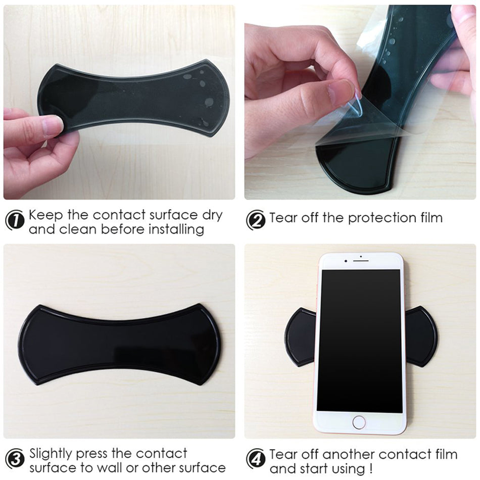 Gel Pad Phone Holder (2 pieces), Nano Rubber Pads, Universal Sticky Gel Pads Car Mount Cell Phone Holder - Medaid International