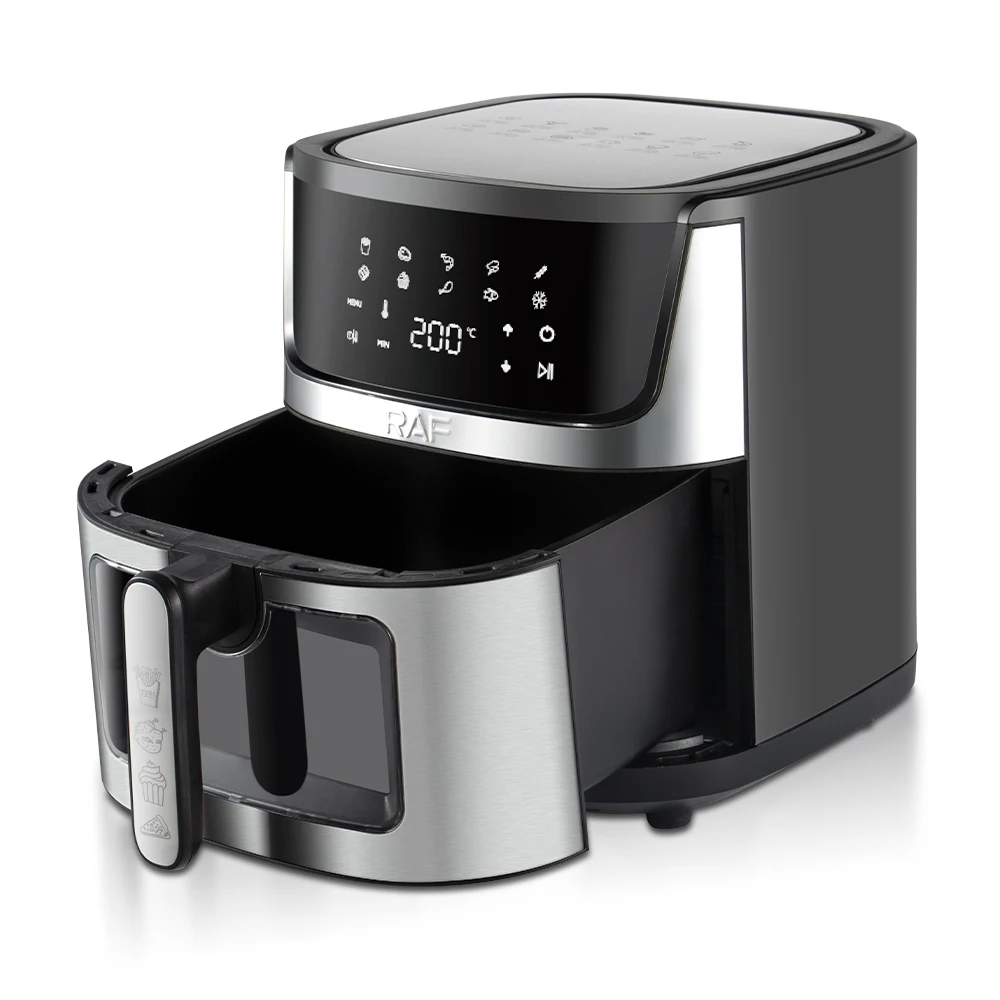 RAF Digital Air Fryer 9L ‚Äì 1950W Power, 360¬∞ Hot Air Circulation, Touchscreen | Oil-Free Healthy Cooking, Stainless Steel R5395 - Medaid International