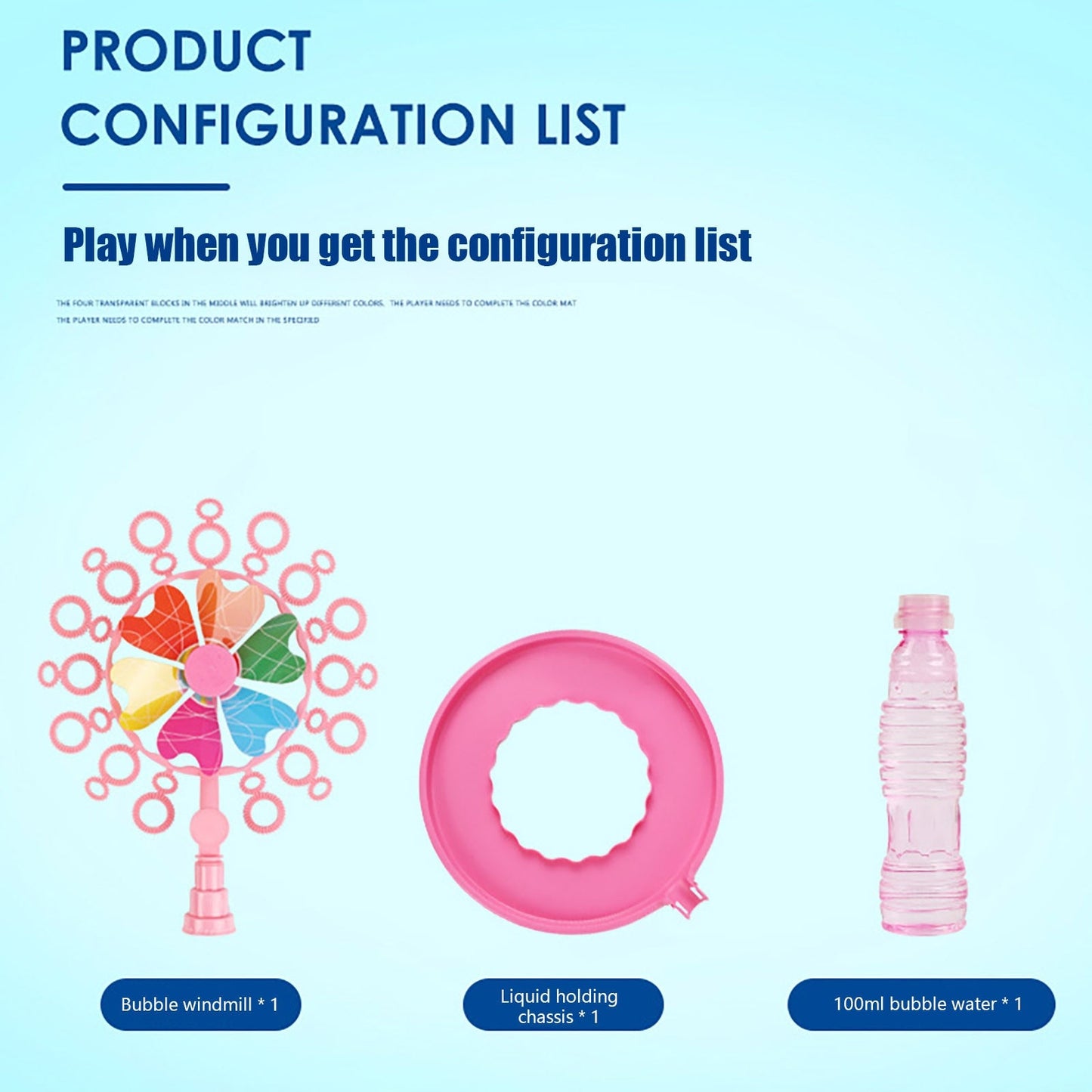 Windmill Bubble Wand, Bubble Blower and Pinwheel Spinner for Kids with Solution in Handle - Medaid International