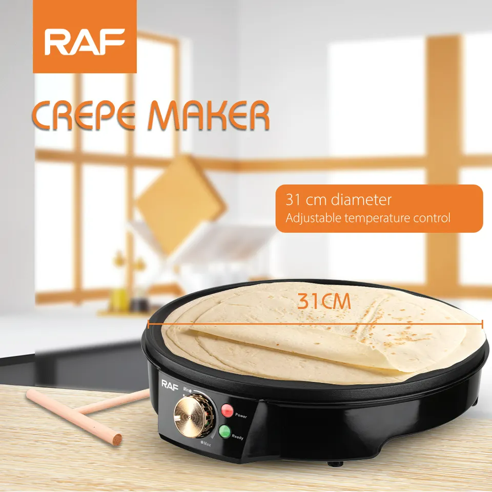 1200W Mini Aluminum Crepe Maker Pan Commercial Pancake Pan Cake Electric Crepe Maker R528 - Medaid International