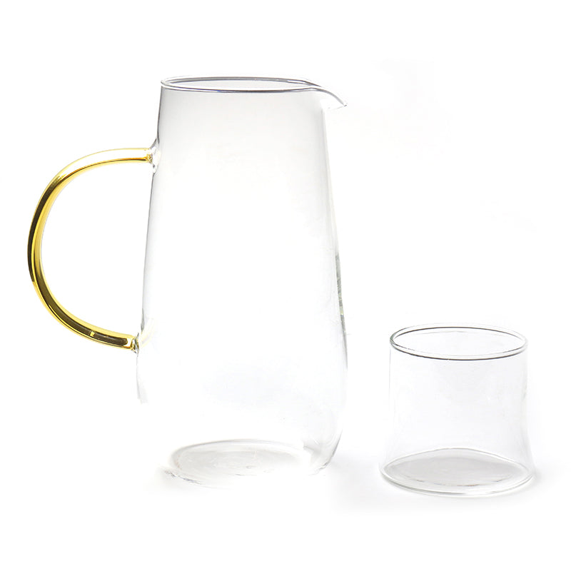 1300 ML, 2-Piece Heat-Resistant Borosilicate Glass Pitcher with Glass Cup - Medaid - Lebanon