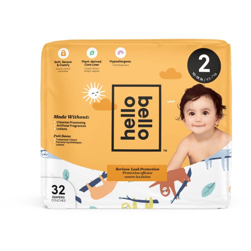 Hello Bello Jumbo Diaper - Sleepy Sloth - GN - Size 2 4.5 - 7kg 32 pcs - Medaid - Lebanon