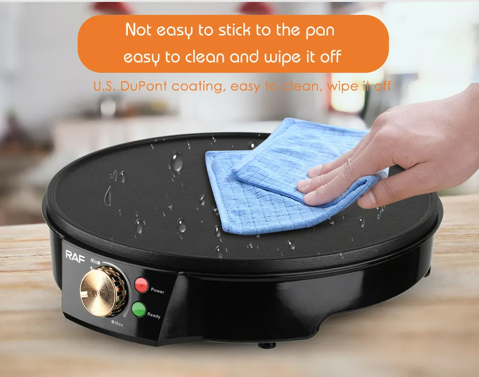 1200W Mini Aluminum Crepe Maker Pan Commercial Pancake Pan Cake Electric Crepe Maker R528 - Medaid International
