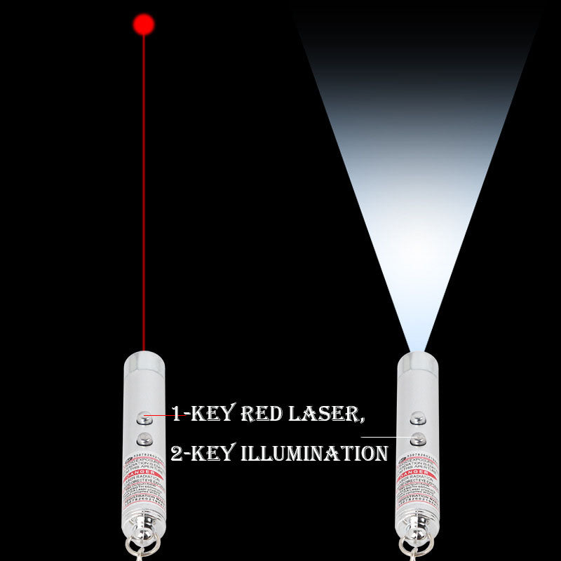 2-in-1 laser pointer and LED flashlight for cats