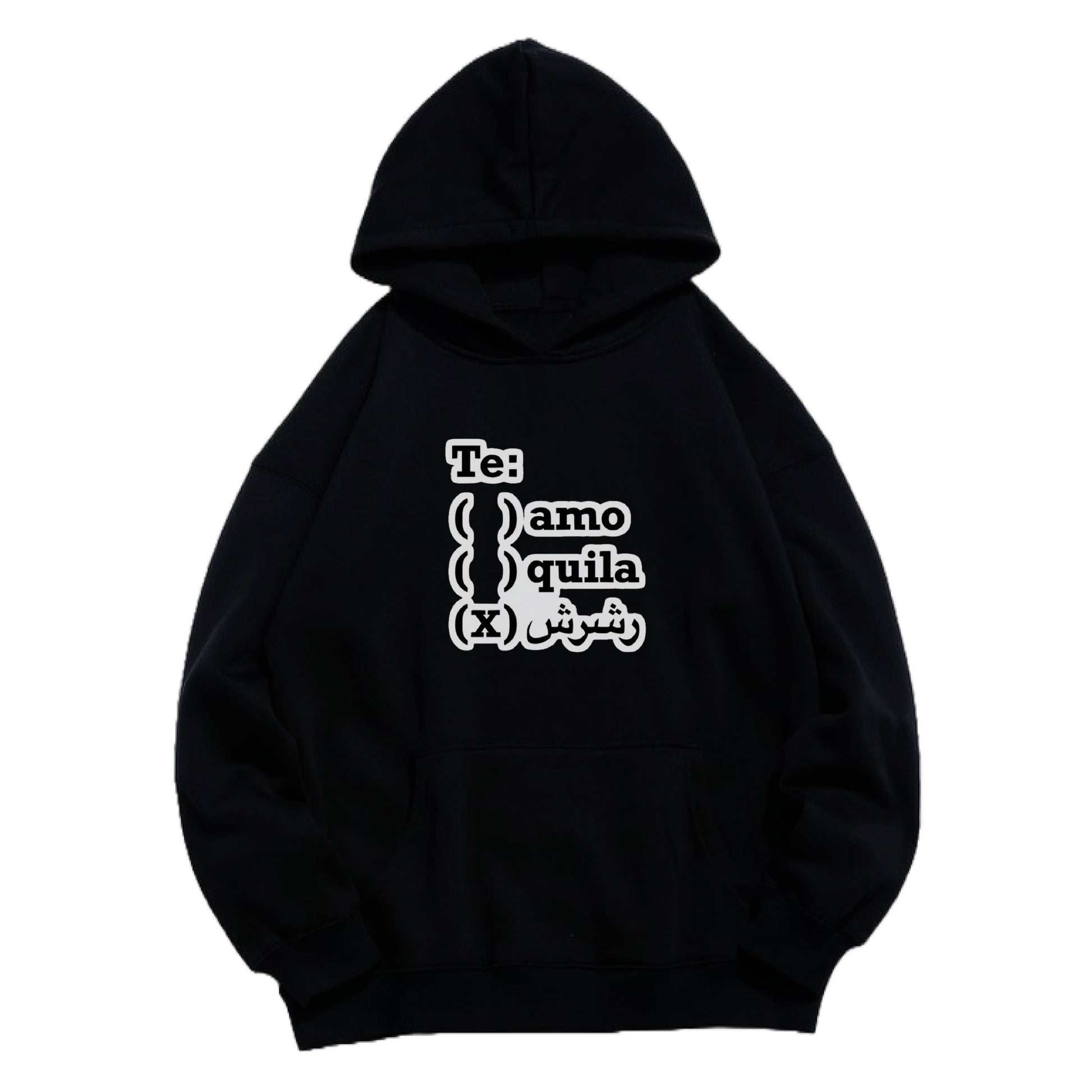 Hoodie "Te Amo" Black - Medaid International