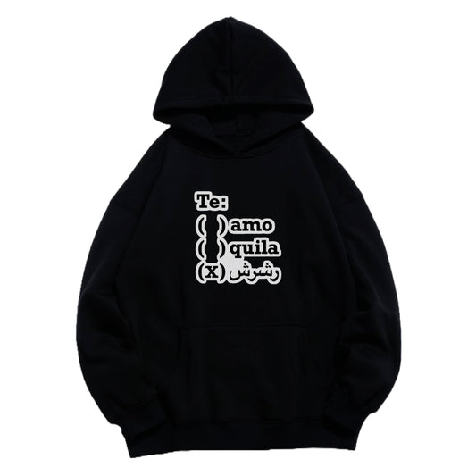Hoodie "Te Amo" Black - Medaid International
