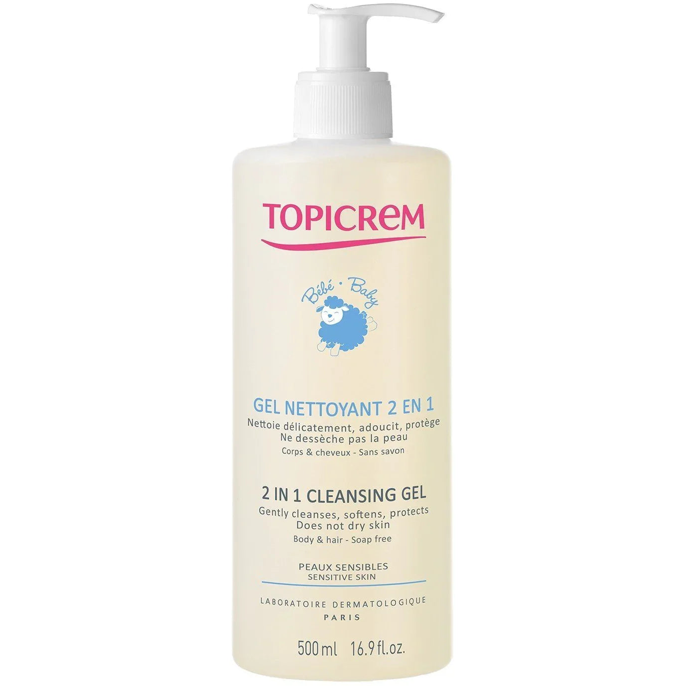 TOPICREM 2 in 1 Cleansing Gel for Babies 500ml - Medaid International