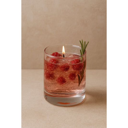 Scented Strawberry Ice Candle – Gel Wax Edition