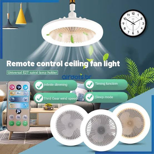 Socket Lamp Fan Light Cooler With Remote Control - Medaid International