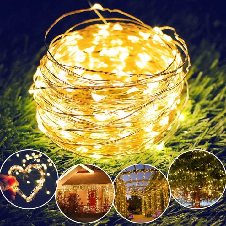 500 LED Fairy Copper String Lights 50 Meter Waterproof Multicolors Light Christmas - Medaid International