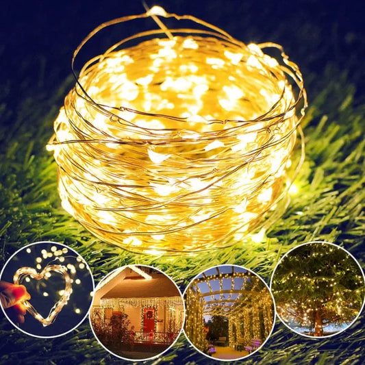 500 LED Fairy Copper String Lights 50 Meter Waterproof Multicolors Light Christmas - Medaid International