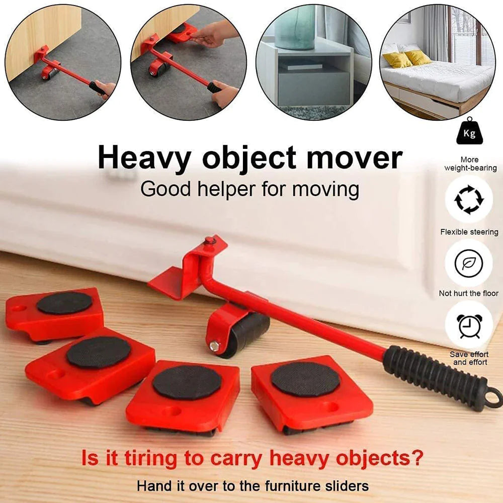Easy Lifter Tool Moving Helpers System With 4 Wheel Sliders - Medaid International