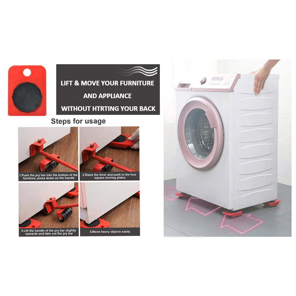 Easy Lifter Tool Moving Helpers System With 4 Wheel Sliders - Medaid International