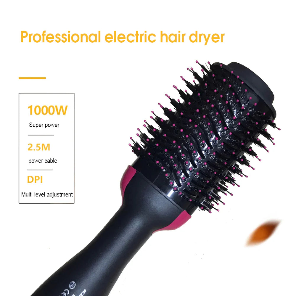 Hair Dryer And Styler Hot Air Brush- 1000W - Medaid International