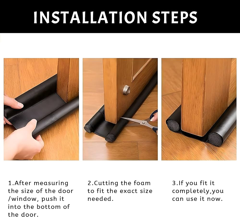 Waterproof Seal Strip Draught Excluder Stopper Door Bottom Guard Double - Medaid International