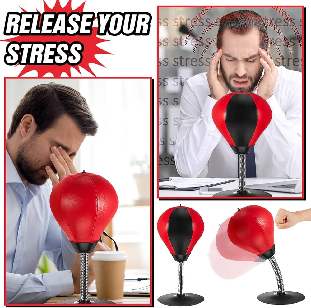 Desktop Punching Bag, [Upgrade, Flexibility] Boxing Bag Speed Balls Boxing High - Black color - Medaid International