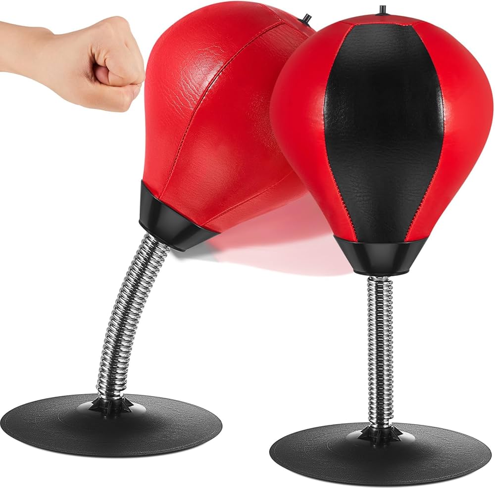 Desktop Punching Bag, [Upgrade, Flexibility] Boxing Bag Speed Balls Boxing High - Black color - Medaid International