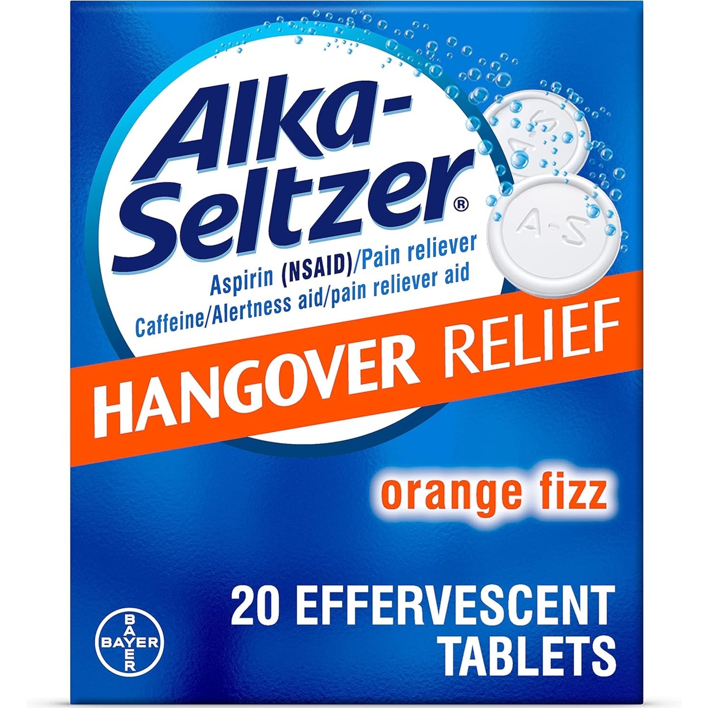 Alka-Seltzer Hangover Relief Effervescent Tablets Formulated for Fast Relief of Headaches, Body Aches and Mental Fatigue, 20CT - Medaid - Lebanon