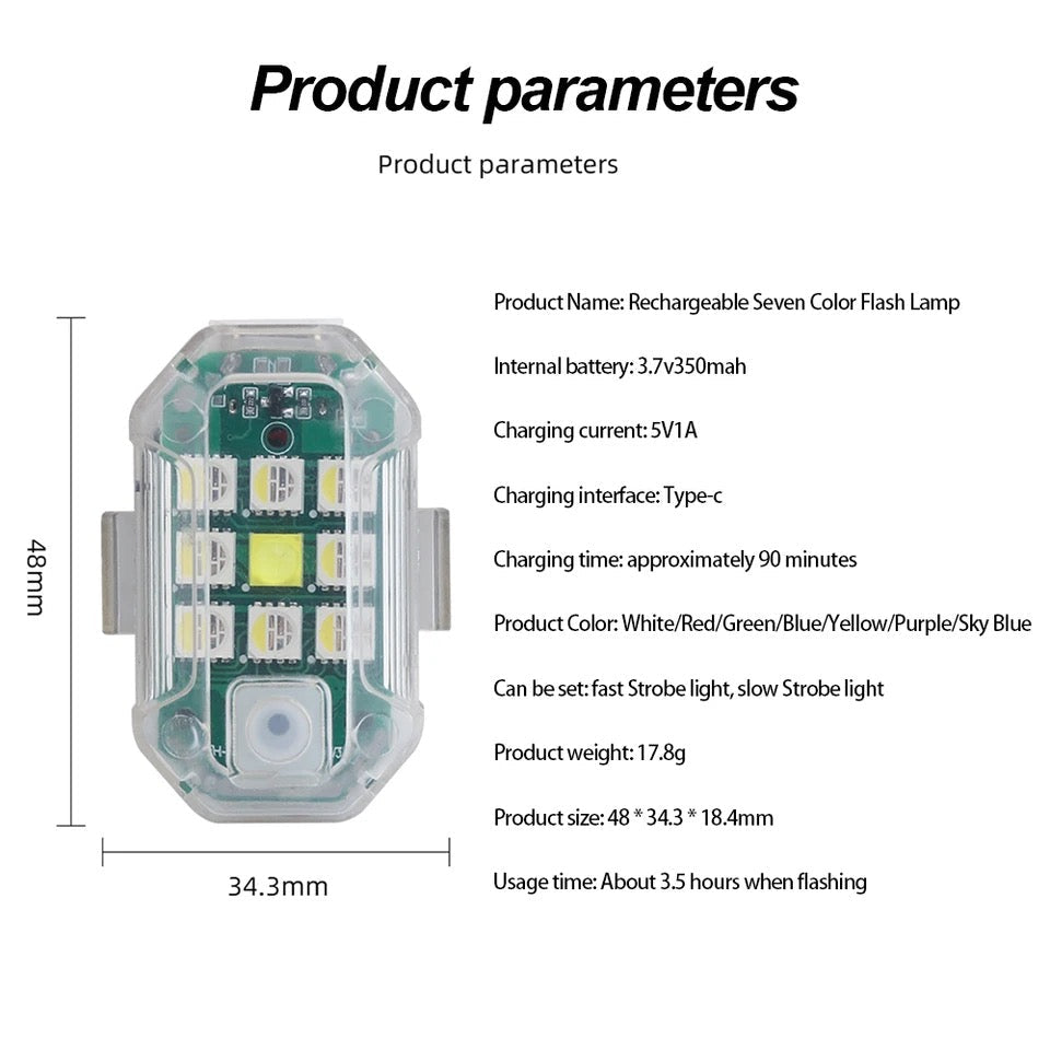 Waterproof Car Led Strobe Light With Remote Control - Medaid International
