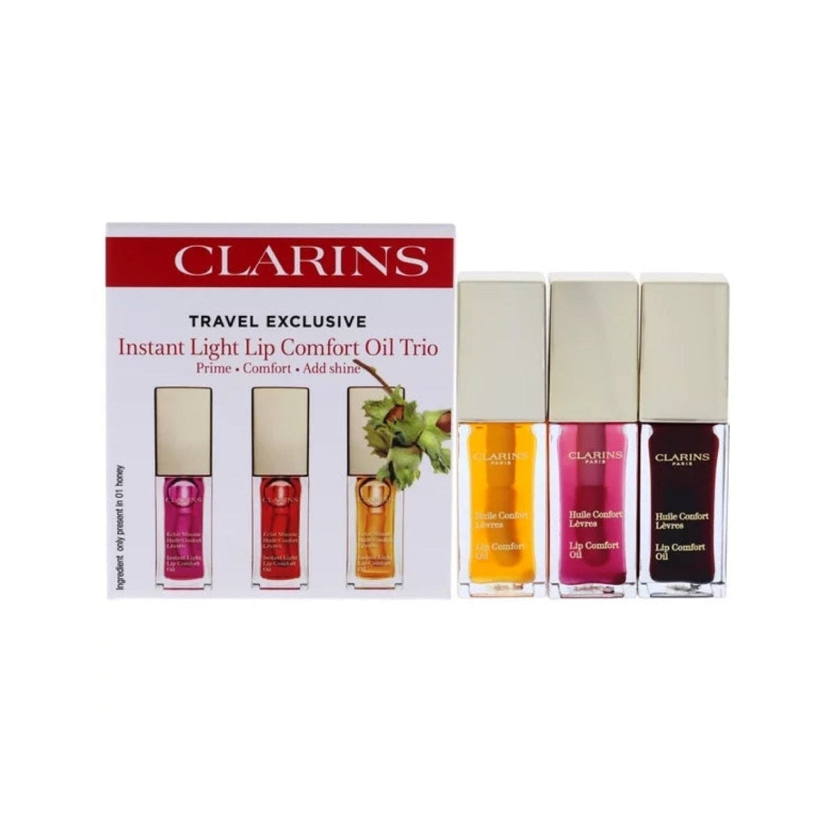 CLARINS Instant light Lip Comfort oil trio full size set - Medaid International