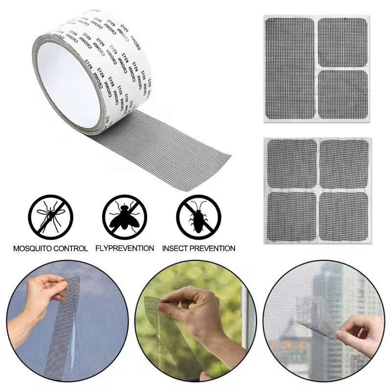 Window Screen Mosquito Net Repair Tape Strong Self Adhesive Fiberglass Patch Covering Mesh - Medaid International