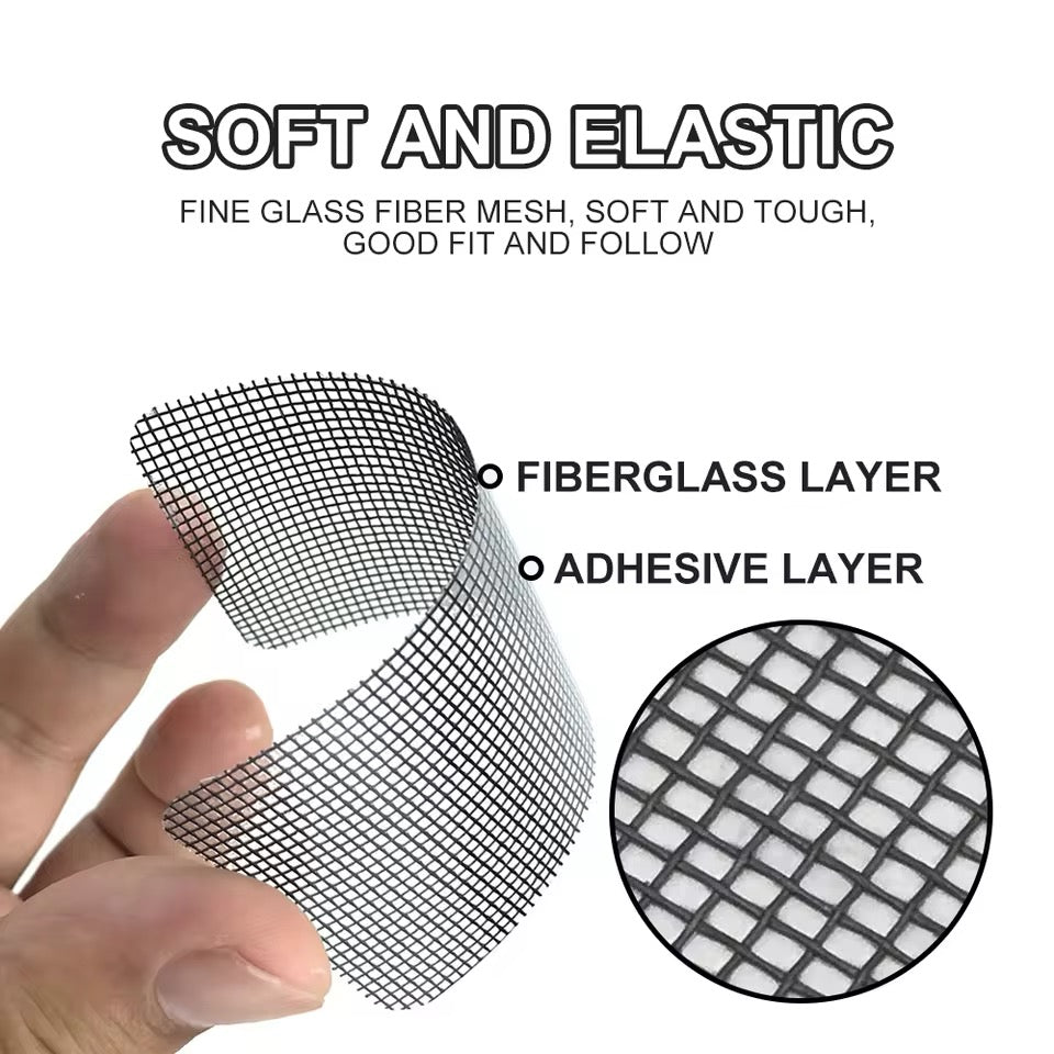 Window Screen Mosquito Net Repair Tape Strong Self Adhesive Fiberglass Patch Covering Mesh - Medaid International