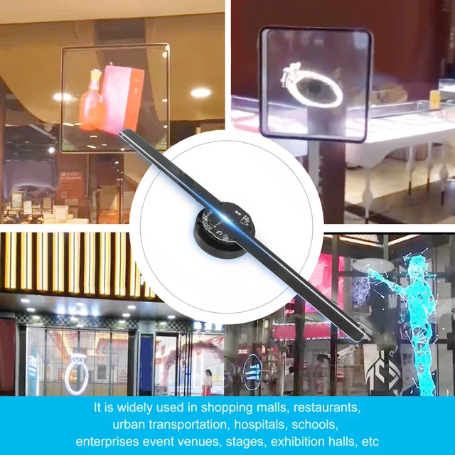 3D Holographic Projector Display Fan LED Hologram Player Lamp - Medaid International