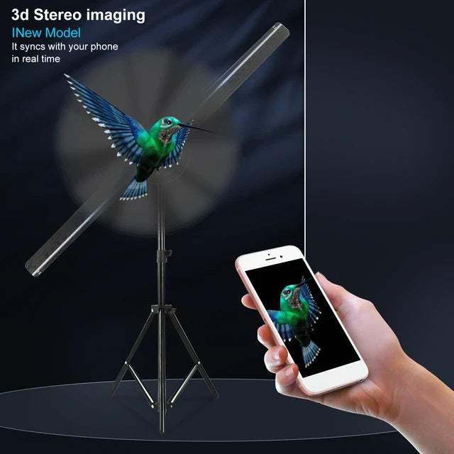 3D Holographic Projector Display Fan LED Hologram Player Lamp - Medaid International