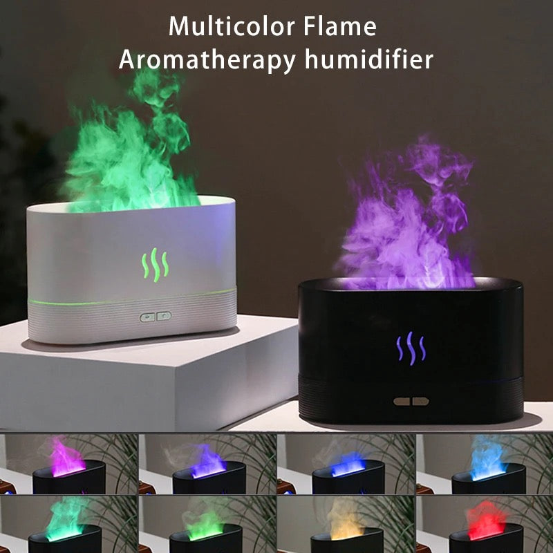 Rgb Flame Fire Humidifier Aromatherapy Diffuser - Medaid International